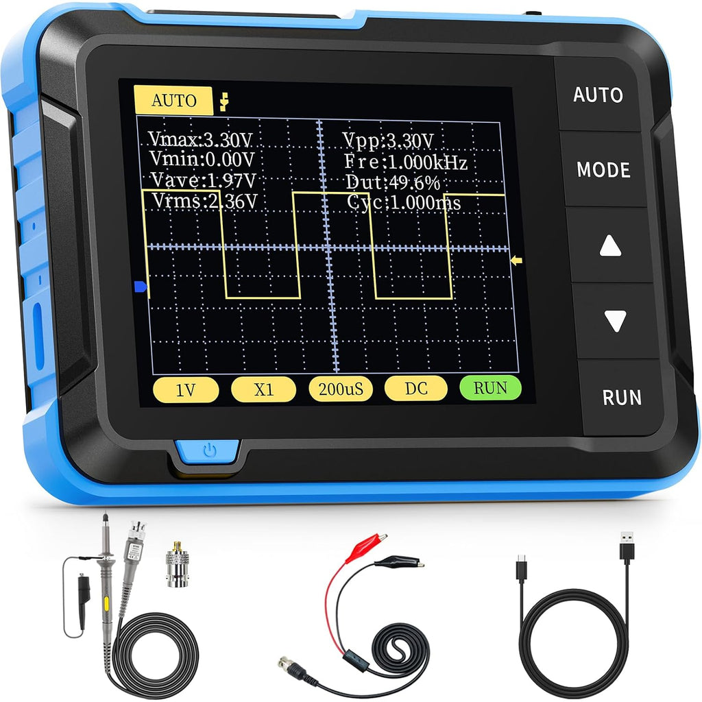 FNIRSI DSO152 Handheld Oscilloscope 200kHz Bandwidth, 2.5MS/s Sampling Rate