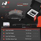 A-Premium Front Brake Rotors and Ceramic Pads Kit with Calipers