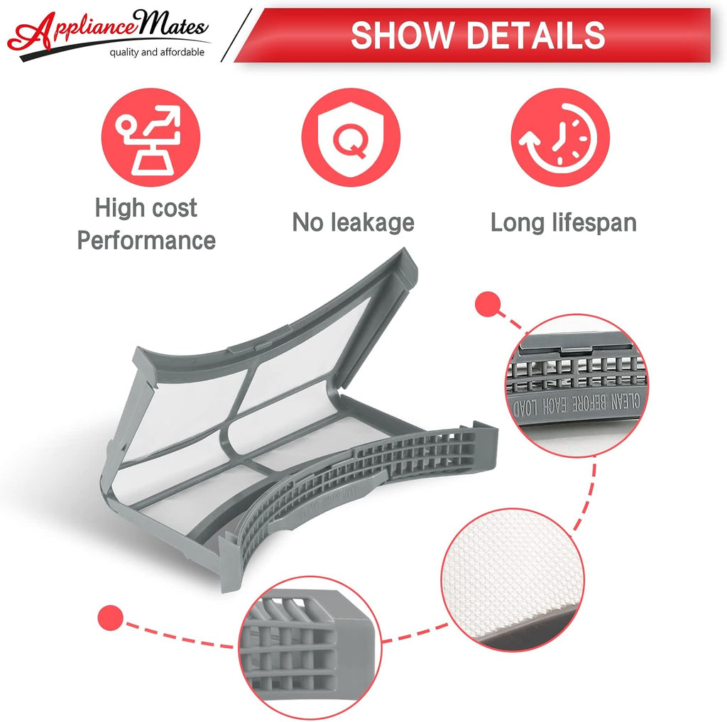 DC61-02595A Dryer Lint Trap Filter Replacement for Samsung Dryer, Replaces AP4578777, PS4206799, EAP4206799, DV42H5200EW/A3, DV42H5000EW/A3, DV42H5200EP/A3, DV45K6500EV/A3-00, DVE45R6100C/A3