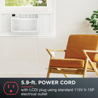 12,000 BTU Window Air Conditioner with 3 Speed and Timer, White