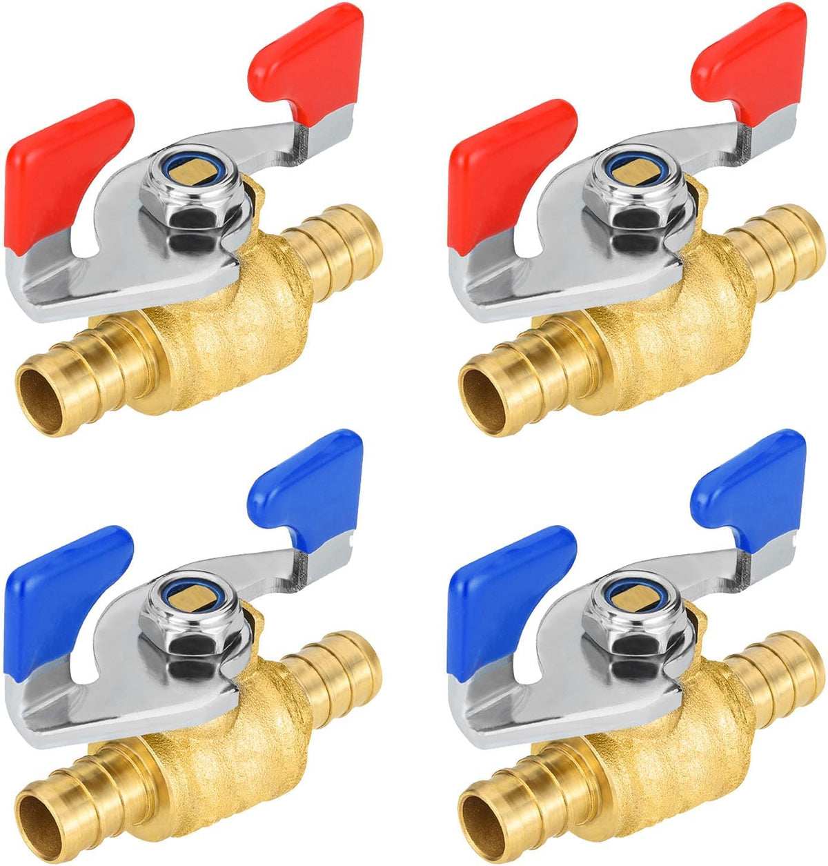 4PC HeSun 1/2" Crimp PEX Ball Valve w/Butterfly Handle(VALVE033-4)