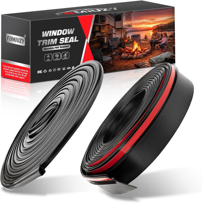 RV Slide Out Seal Camper D & Wiper Seal Replacement for Forest River Heartland Keystone Jayco Grand Design Black Rubber Weather Stripping 018-312-EKD 1'x15/16'x35' & 018-341 1/2'x2.75'x35’