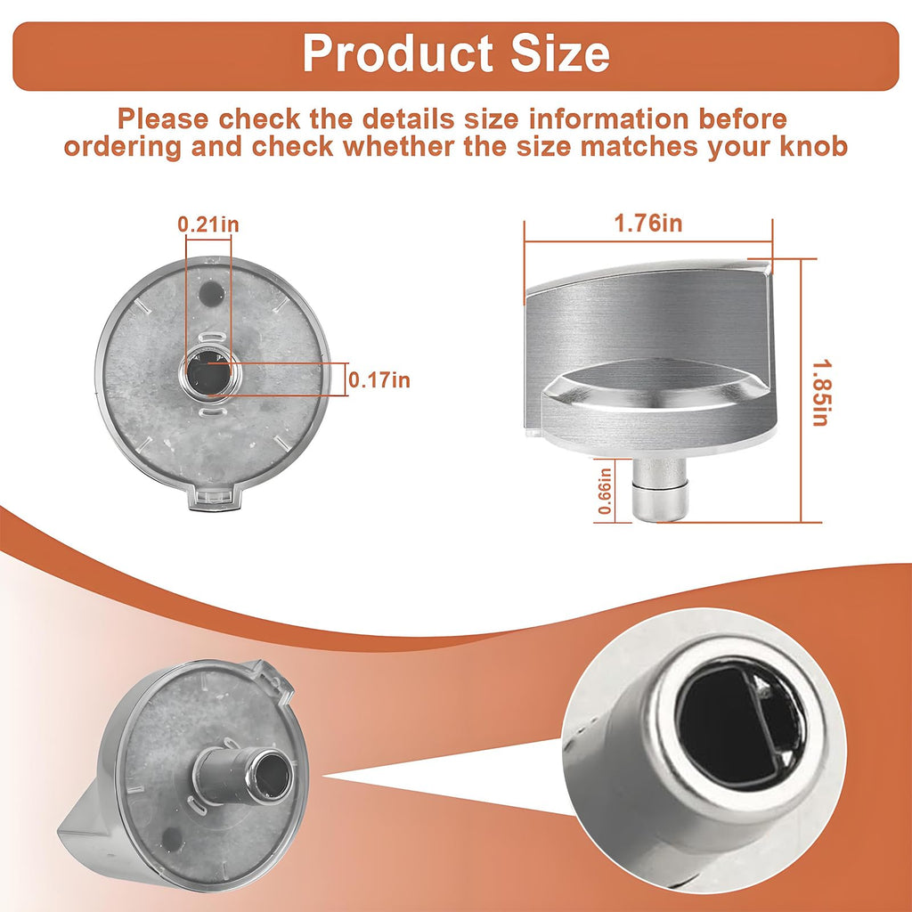WB03X25796 Stove Knobs Compatible with GE Gas Cooktop Range - 5 Pack