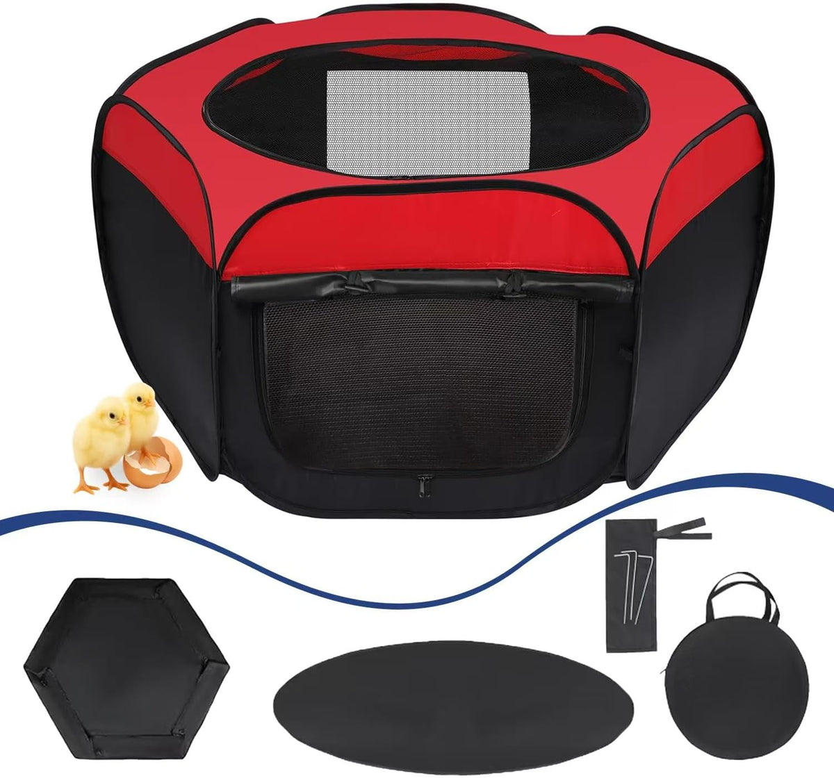 Brooder Box for Chicks, Large Pop Up Chick Brooder Starter Kit