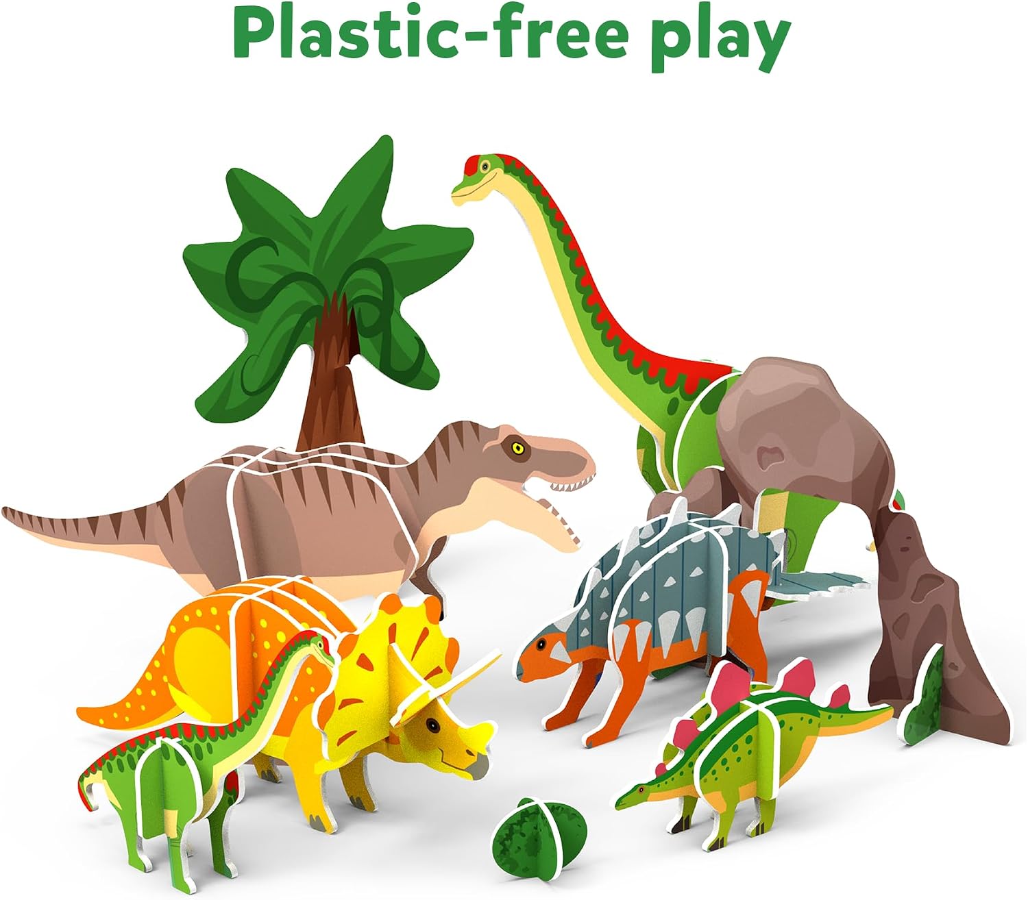 STEM Building Toy : My World Land of Dinosaurs | Gifts for Kids Ages 3-7 | Fun Learning & Educational Playset for