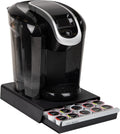 Single Serve Coffee Pod Drawer, 30 Pod Capacity, Countertop Organizer, 10.5"L x 12.75"W x 2.5"H, Black