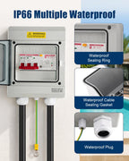 50A Spa GFCI Disconnect Panel, 240V IP66 Outdoor Breaker Box