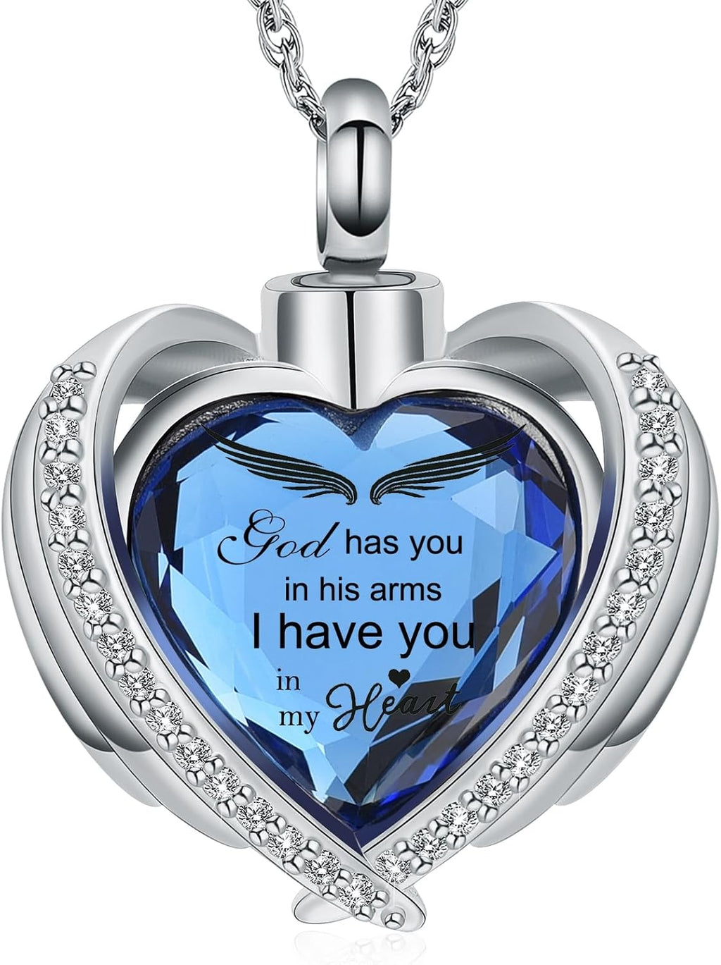 Cremation Heart Urn Necklace Ashes Jewelry for Women Men Keepsake Pendant Memorial Locket Ash Holder