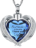 Cremation Heart Urn Necklace Ashes Jewelry for Women Men Keepsake Pendant Memorial Locket Ash Holder