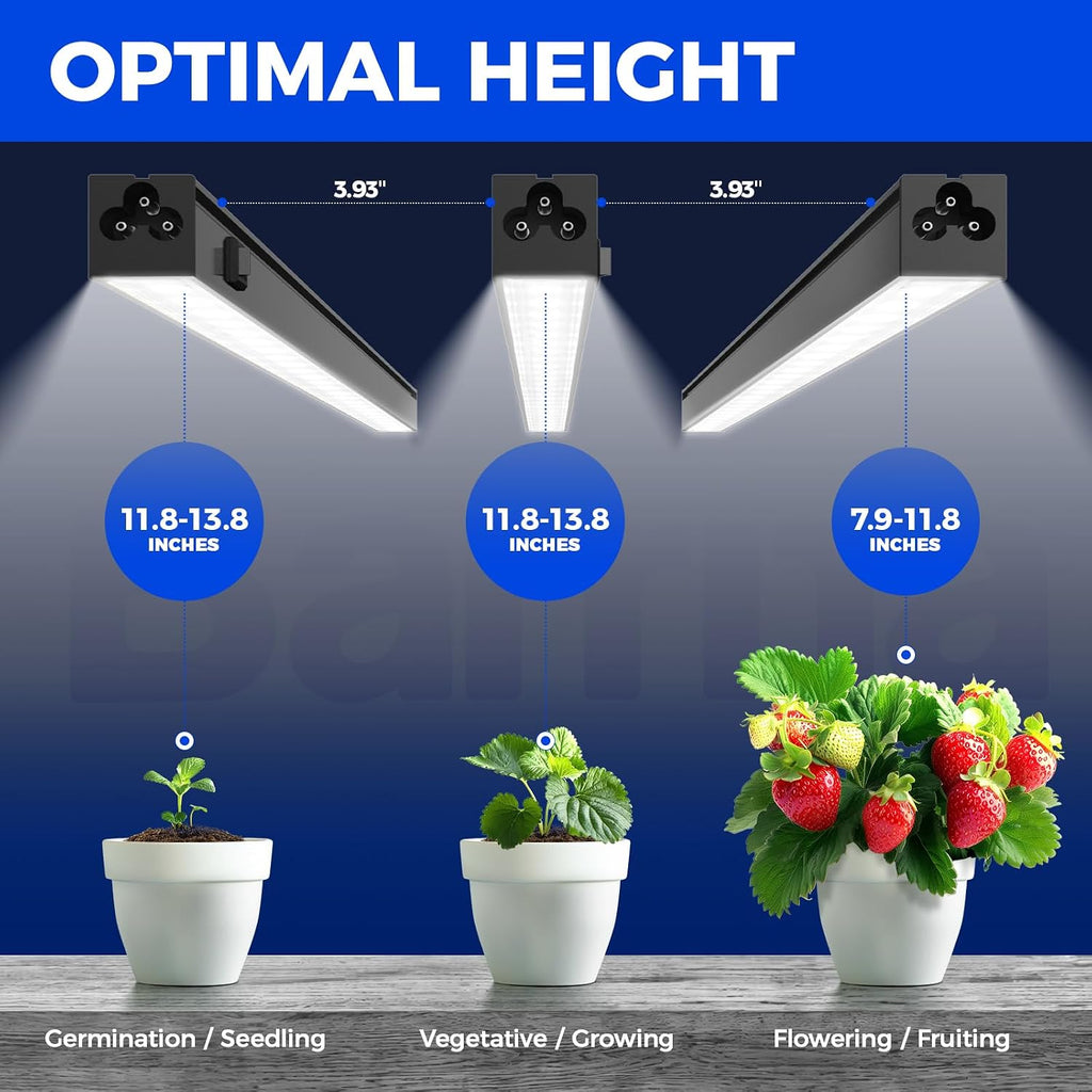 T5 Grow Lights, 5000K Full Spectrum Daylight White, 1FT, 8 Packs | LED Grow Light Strips, Plant Growing Lamp with