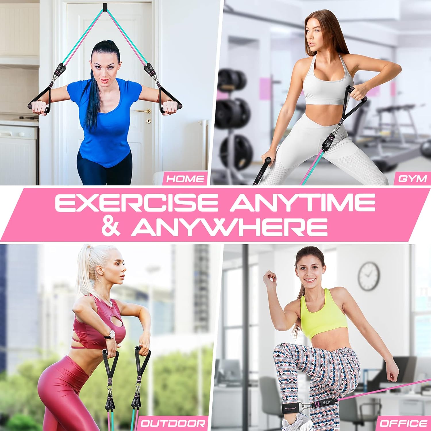 Resistance Bands for Working Out, 150LBS Exercise Bands, Workout Bands, Resistance Bands Set with Handles for Men