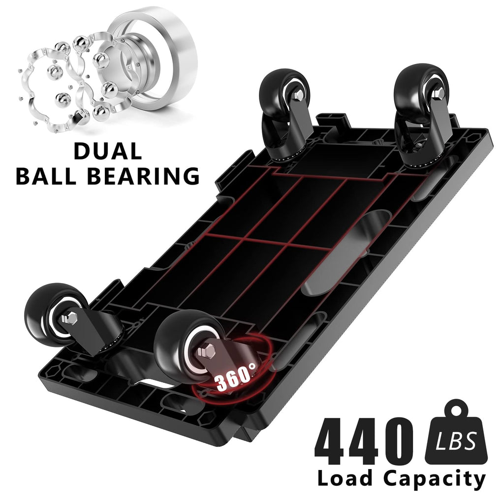 Furniture Mover Dolly 4 Wheels Heavy Duty, 440Lbs Capacity, 1 Pack