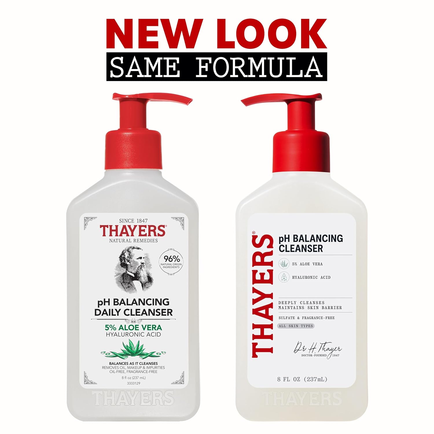 pH Balancing Daily Cleanser, Face Wash with Aloe Vera, Gentle and Hydrating Skin Care for Dry, Oily, or Acne Prone