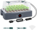 Seed Starter Tray with Grow Light, Heated Seed Starter Kit | Temperature Display, Humidity Dome Germination Kit