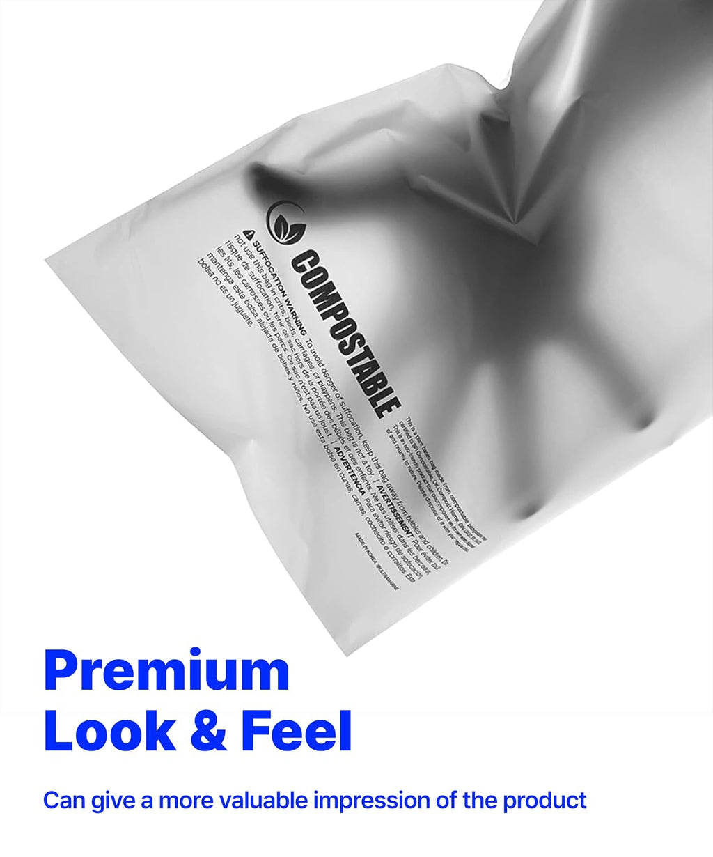 Eco Friendly Clear Poly Bags with Suffocation Warning - 9" x 12" (100 Count) - Strong Self Seal - Biodegradable