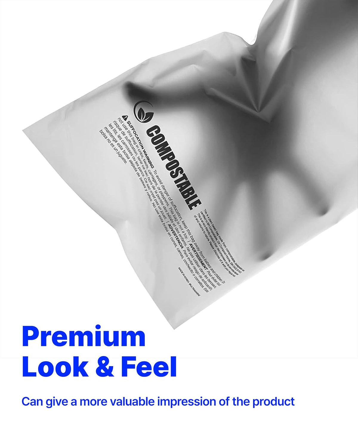 Eco Friendly Clear Poly Bags with Suffocation Warning - 9" x 12" (100 Count) - Strong Self Seal - Biodegradable