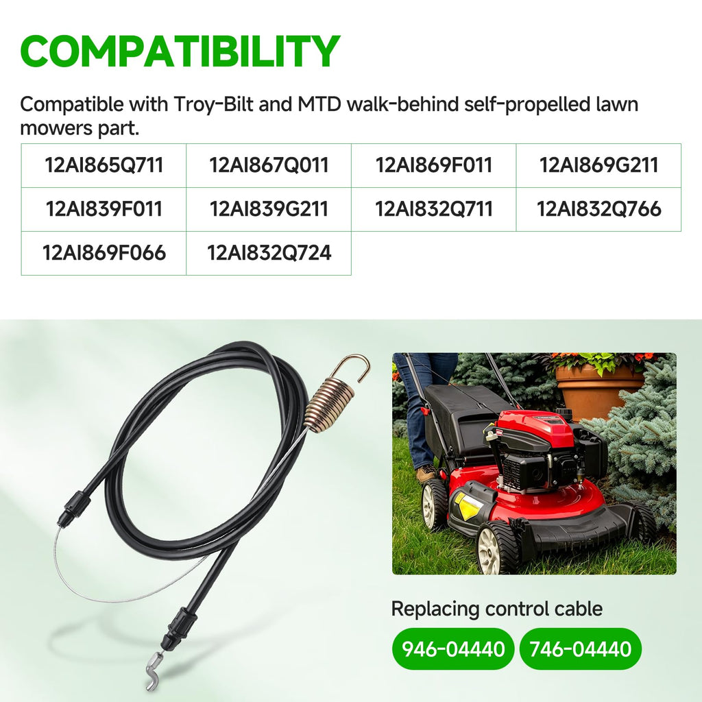 946-04440 Drive Control Cable Compatible with Troy-Bilt MTD Lawn Mower