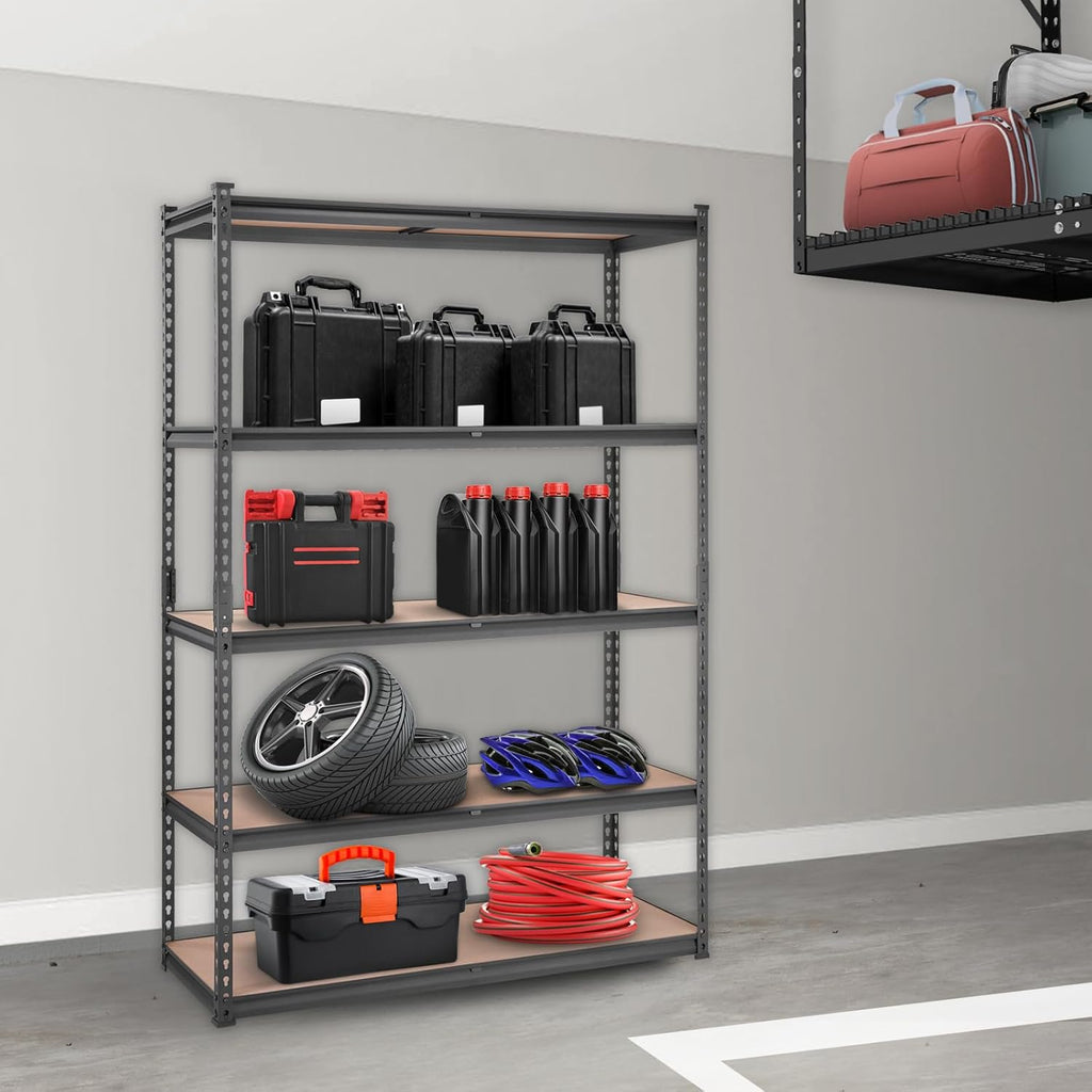 Storage Shelving Unit, 5-Tier Adjustable, 2000 lbs Capacity, Heavy Duty Garage Shelves Metal Organizer Utility Rack