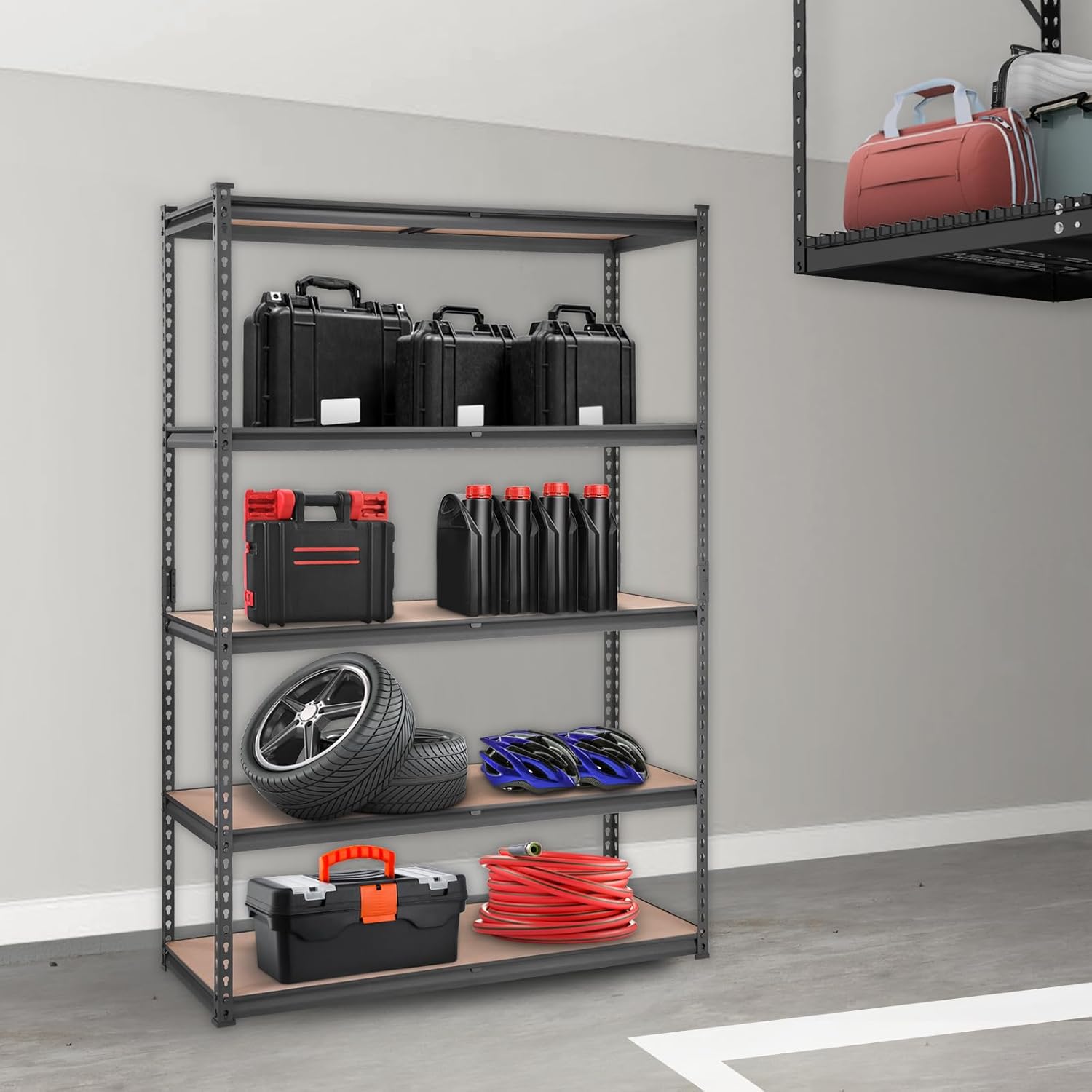 Storage Shelving Unit, 5-Tier Adjustable, 2000 lbs Capacity, Heavy Duty Garage Shelves Metal Organizer Utility Rack