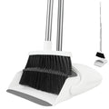 Broom and Dustpan Set, 52" Adjustable Handle Broom, White