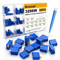 60PCS 3296W Multiturn Trimmer Potentiometer Kit, 100Ω-500KΩ
