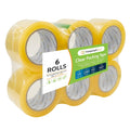 PSBM Clear Packing Tape, 6 Rolls, 1.9 Mil Thick, 2.83 Inch Wide, 110 Yards Per Roll, Total 660 Yards, Heavy Duty Tape