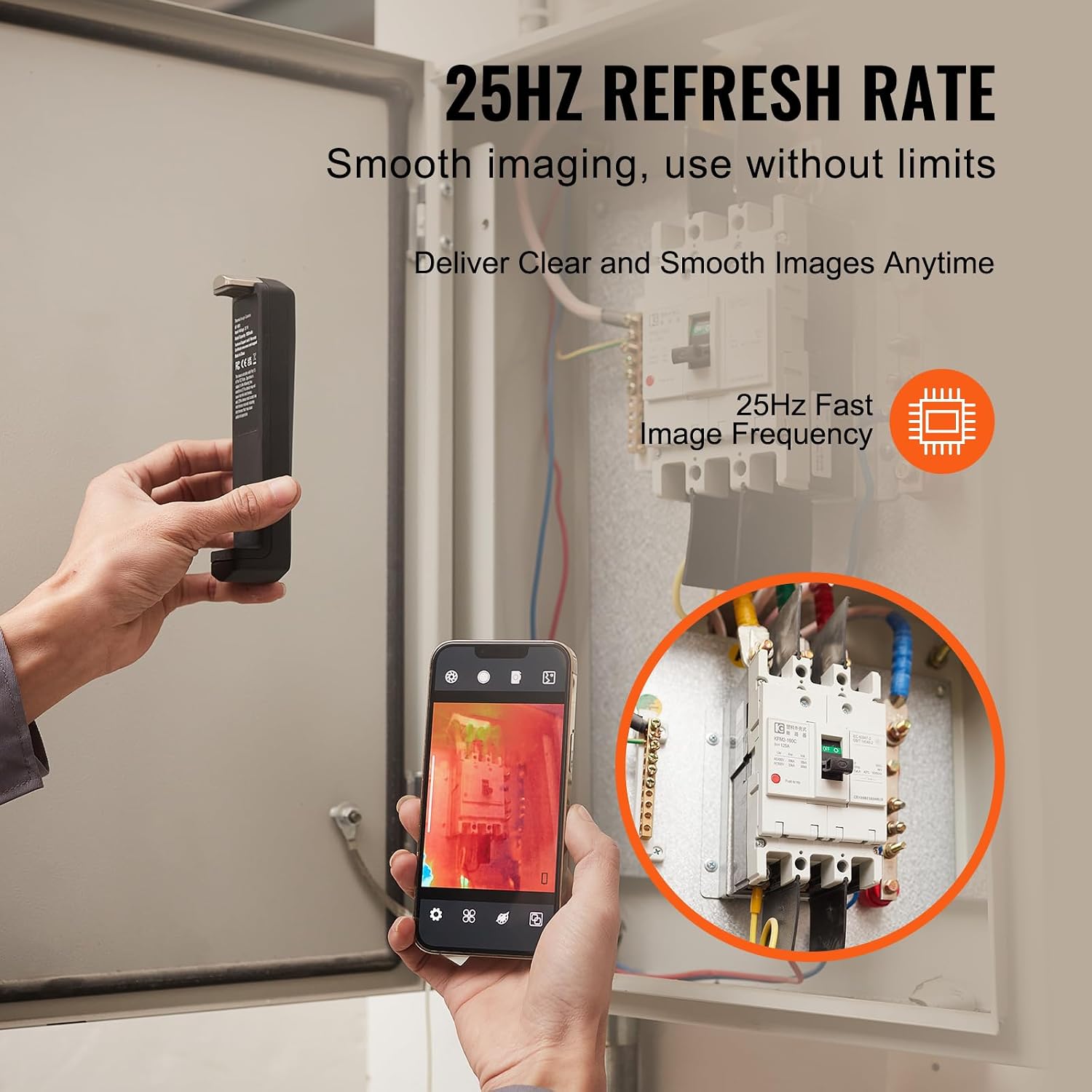 Thermal Imaging Camera for Android & iOS, 256 x 192 IR Resolution Wireless Infrared Thermal Imager with WiFi & Visual