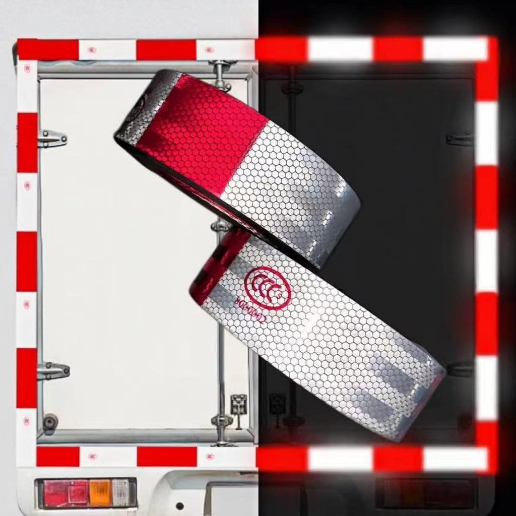 Reflective Tape for Trailers 2" x 150' Red & White Outdoor Waterproof