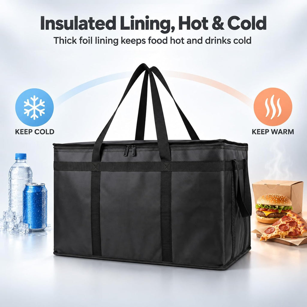 Insulated Food Delivery Bag, Commercial Catering, 3 Pack