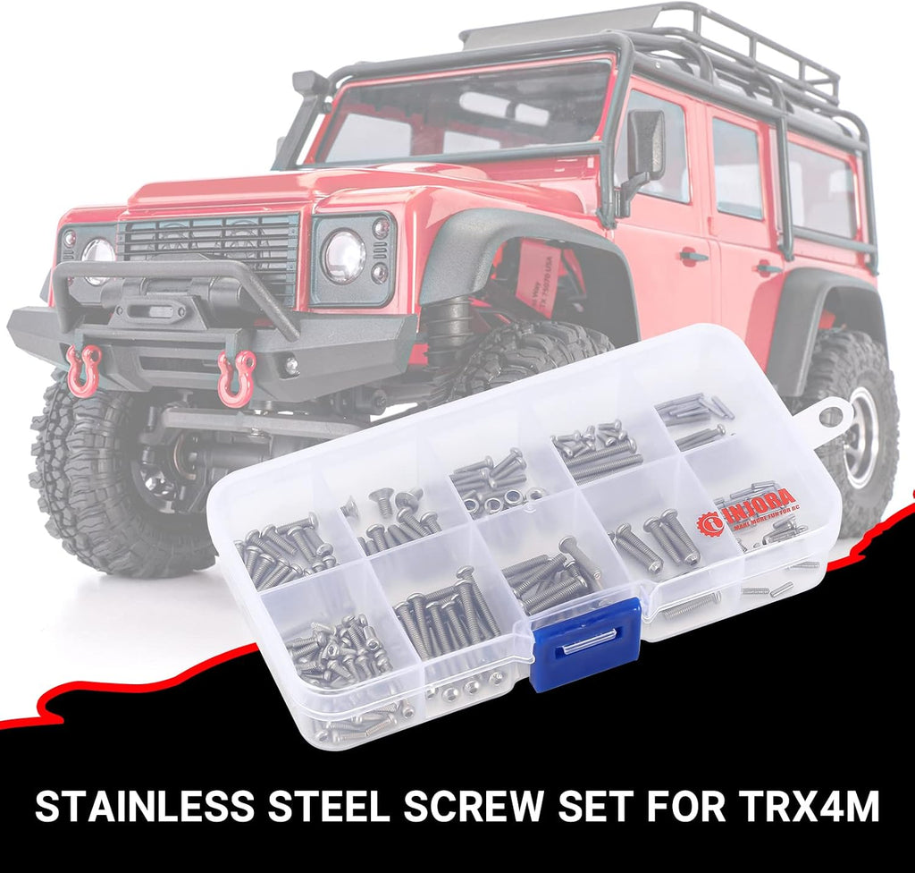 Screws Pins Nuts M1.6 M2 M2.5 Grade 12.9 Stainless Steel Hex Screws Hardware Kit for TRX4M 1/18 RC Crawler Car