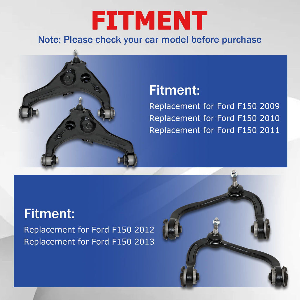 Thomletha 4WD Front Upper Lower Control Arms Sway Bar Links Kit