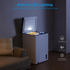 3.5 Cu.ft Chest Freezer, Fridge Freezer Convertible with LED Light