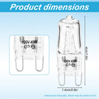 BTFO 4pcs G9 120V 40W Halogen Light Bulbs Under Hood for Microwave Oven