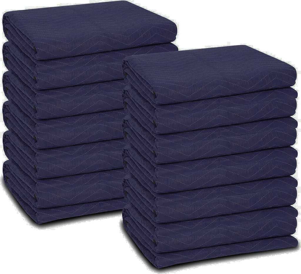 Moving Storage Packing Blankets, 80 x 72 Inches, Midnight, 4 Pack