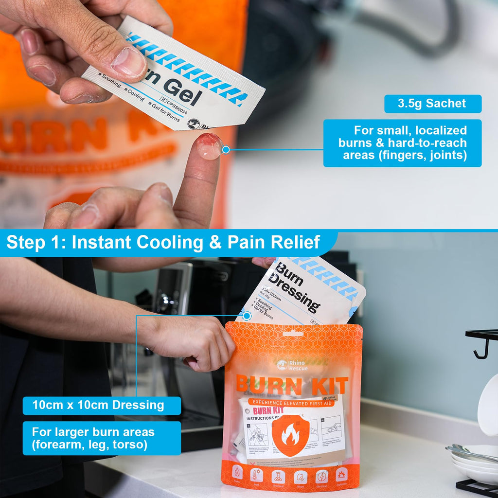 Burn Kit with First Aid Burn Cream, Burn Dressing, Burn Gel