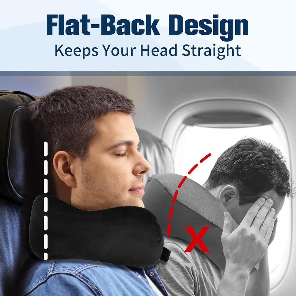 Neck Pillow for Traveling, Travel Pillows for Airplanes,100% Pure Memory Foam Travel Neck Pillow, Adjustable Flight