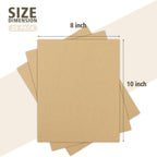 8x10 Inch Corrugated Cardboard Sheets 25 Pack