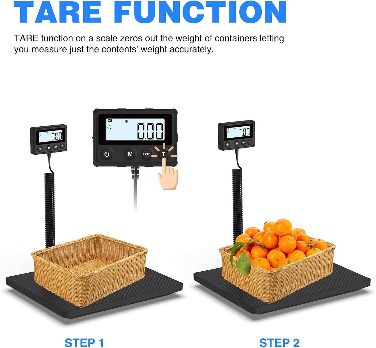 Shipping Scale 440LB/10g Accuracy, Postal Scale for Packages | with Hold and Tare Funtion, Digital Postage Scale for