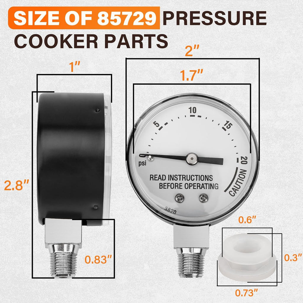 85729 Pressure Canner Steam Gauge Replacement for Presto Pressure Cooker