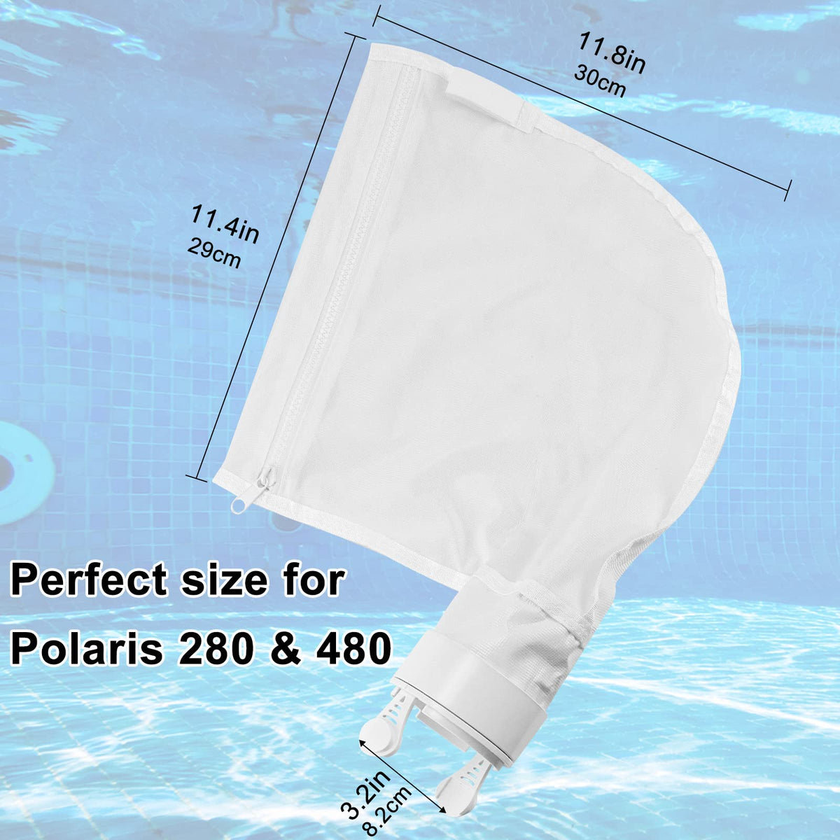 3 Pack Pool Cleaner Bags with Zipper