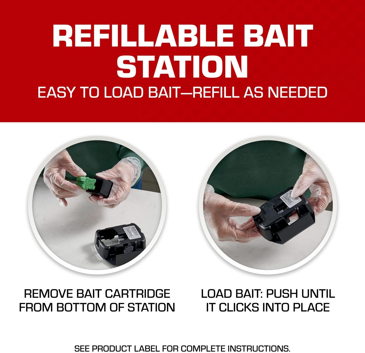 Mouse Killer, Child & Dog Resistant, Refillable Station and 16 Baits | Weather-Resistant Indoor/Outdoor Bait Station