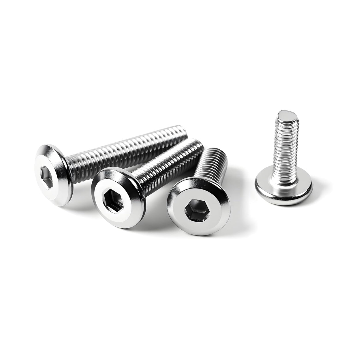 5/16-18 x 3" (10 Pack) Flat Head Hex Socket Cap Screws Bolts, 304 Stainless Steel 18-8, Hex Drive Countersunk Furniture Connector, Fully Threaded Machine Thread, Bright Finish