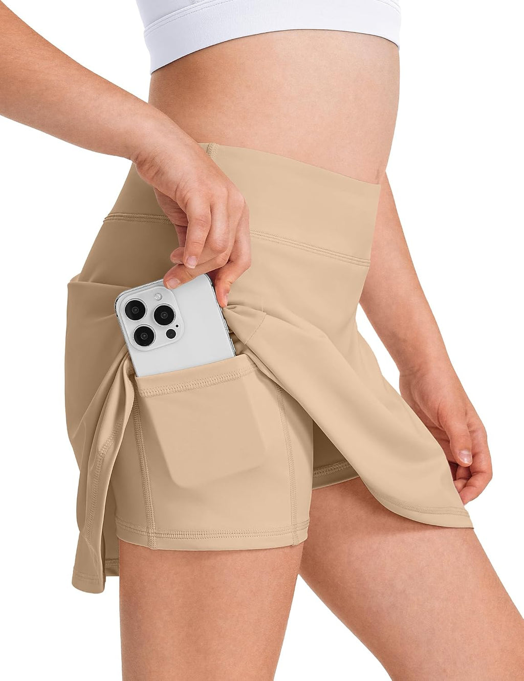 Girls Tennis Skirt with Shorts High Waist Athletic Skort | With Pockets Golf Cheer Running 7-14 Years