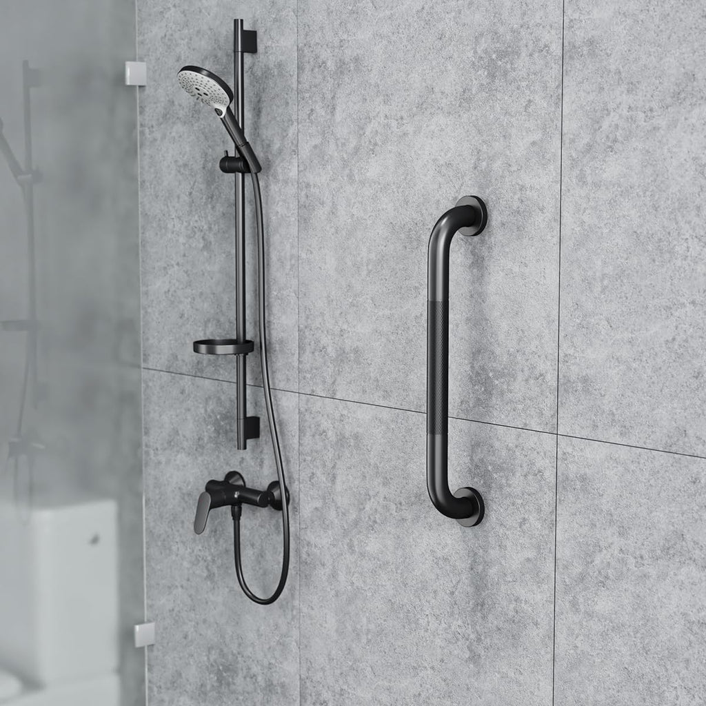 2 Pack Shower Grab Bar, 16 Inch Stainless Steel Bathroom Grab Bar with Anti-Slip Knurled Grip, Shower Handle Bath