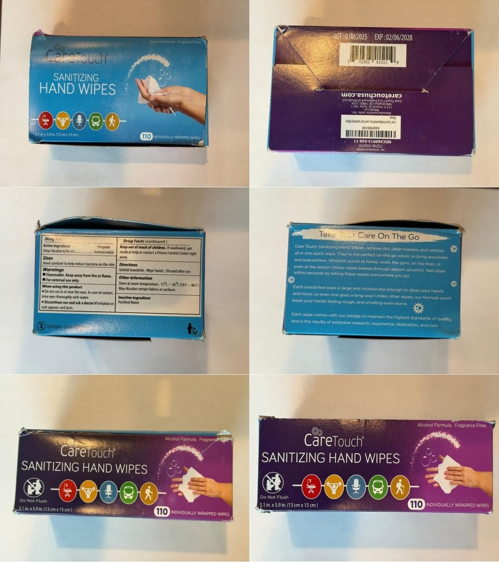 Hand Sanitizer Wipes – 220 Individually Wrapped Packets (Packing may Vary)