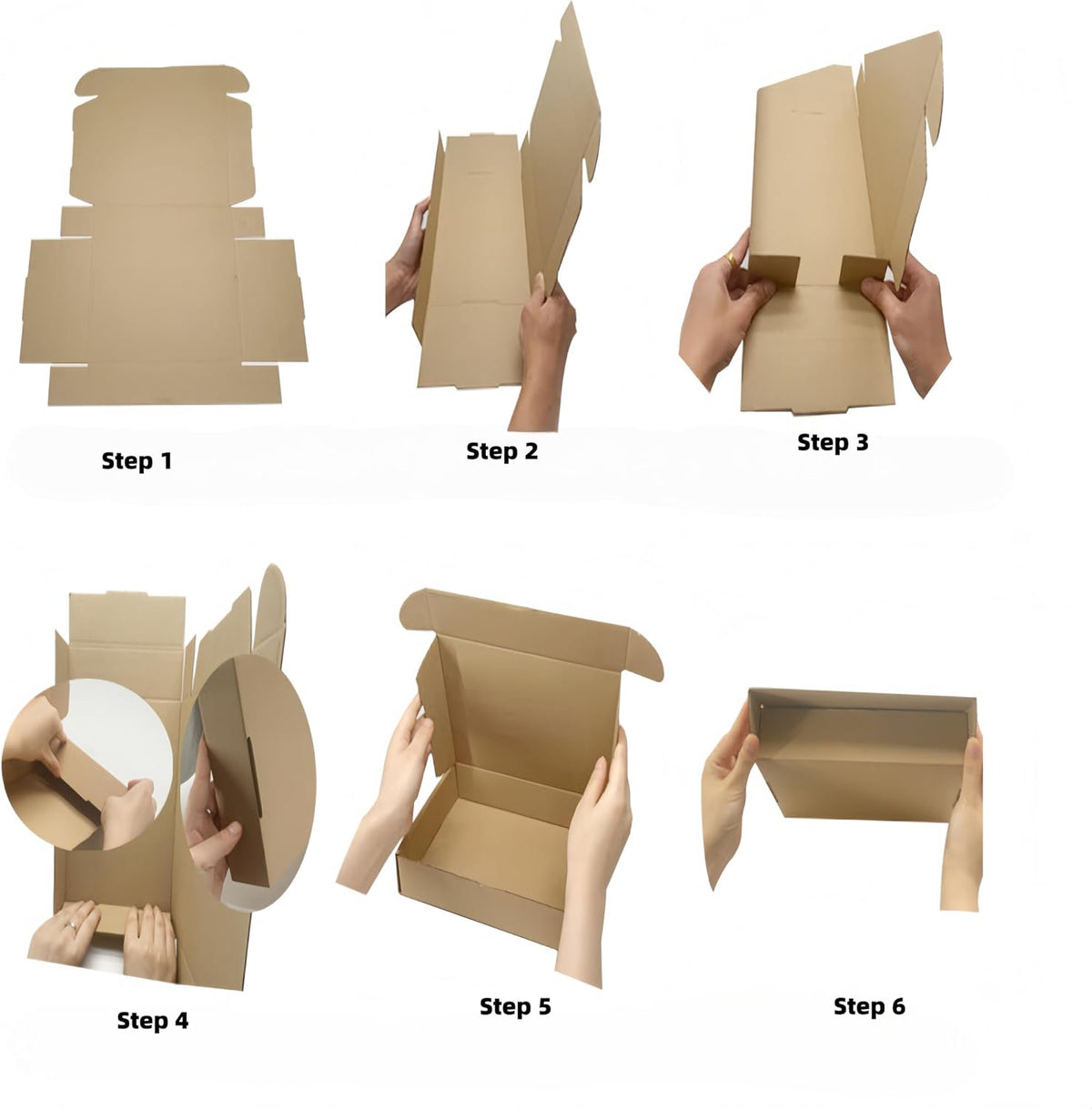 6 x 6 x 2 Inches Small Shipping Boxes Corrugated Packing Box 50 Pack