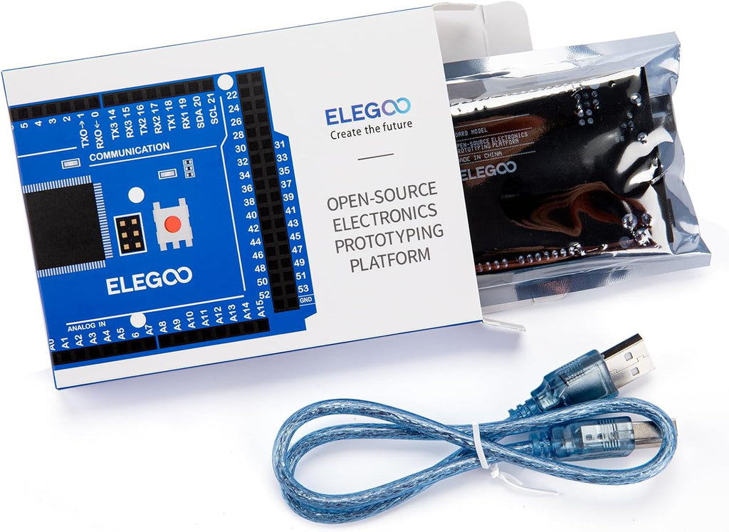 ELEGOO Mega 2560 R3 Board, ATmega2560, Compatible with Arduino, Blue
