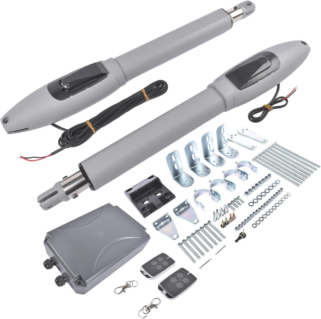 Automatic Dual Swing Gate Opener Kit for Doors up to 660lb*2 with Remote