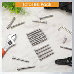 80 Pack 3/16" Stainless Steel Cable Railing Hardware Kit, Silver