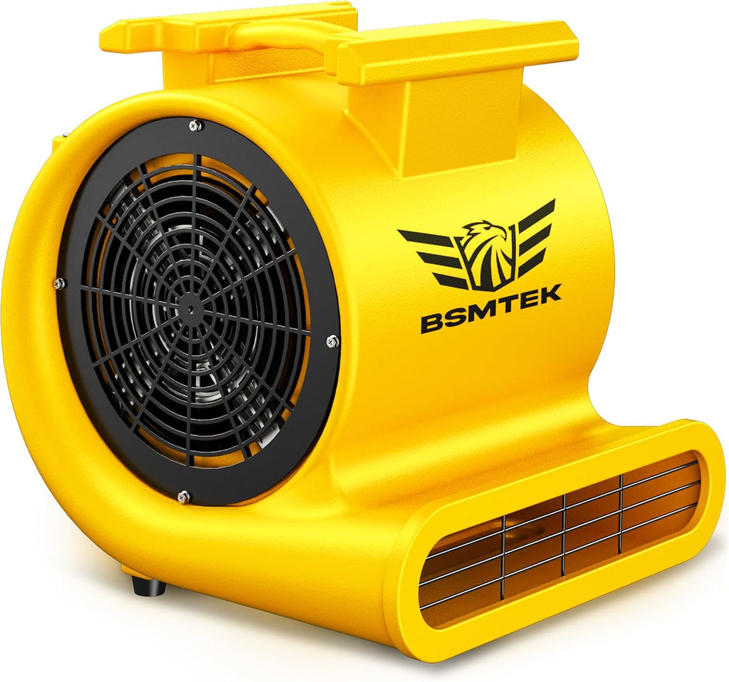 Air Mover Blower Fan, Industrial 1.5HP MAX10000CFM Monster Floor Blower Carpet Dryers - 3 Speeds, 4 Adjustable